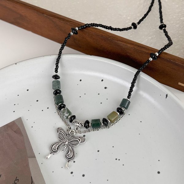 Retro new Chinese style brown necklace women's simple Chinese style all-match irregular beaded clavicle chain Cold style necklace - Image 12