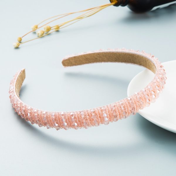 Heming headband European and American hand-woven beads headband female Baroque sponge hair tie Korean simple face wash hair accessories - Image 49