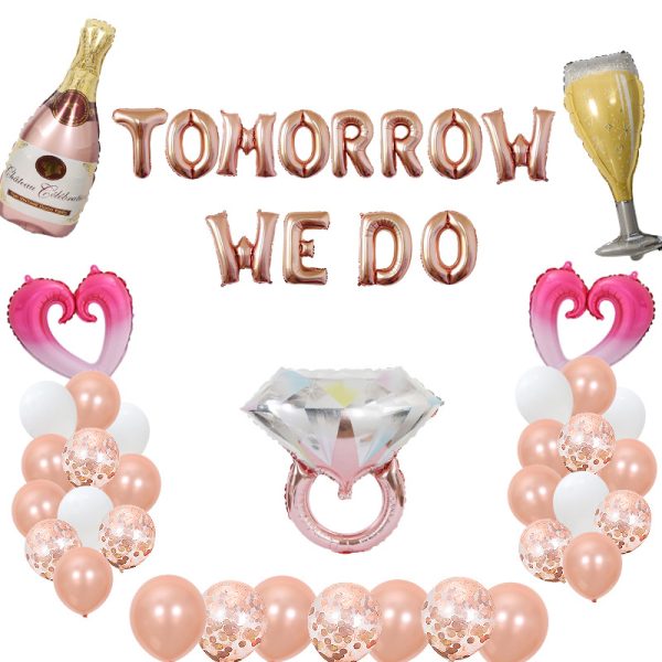 Amazon American wedding season balloon set Valentine's Day the wedding party scene decoration ring letter balloon - Image 4