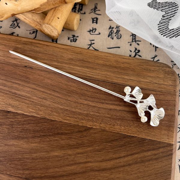 Cold feeling new Chinese style metal hairpin women's simple modern special-interest design updo bun head hairpin hair clip headdress - Image 14