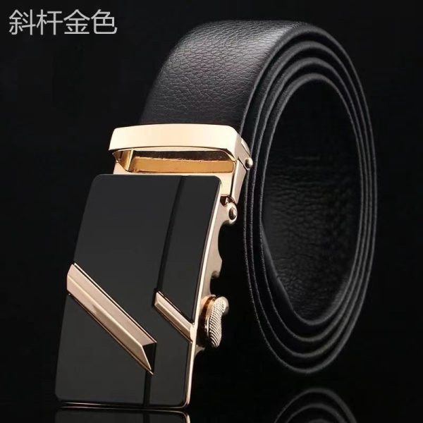 Men's alloy Comfort Click belt fashion all-match business Belt men's casual commuter two-layer cowhide pant belt - Image 12