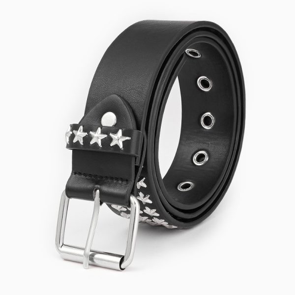 Cross-border new arrival XINGX punk rivet heavy industry retro casual fashion belt men and women dark belt - Image 5