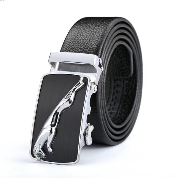 Men's alloy Comfort Click belt fashion all-match business Belt men's casual commuter two-layer cowhide pant belt - Image 8