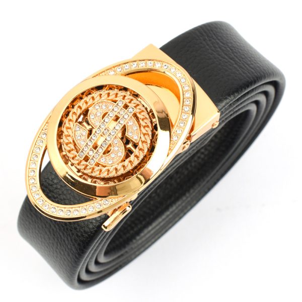 Summer alloy automatic buckle belt men's business casual pants belt new high-end personality fashion belt - Image 3