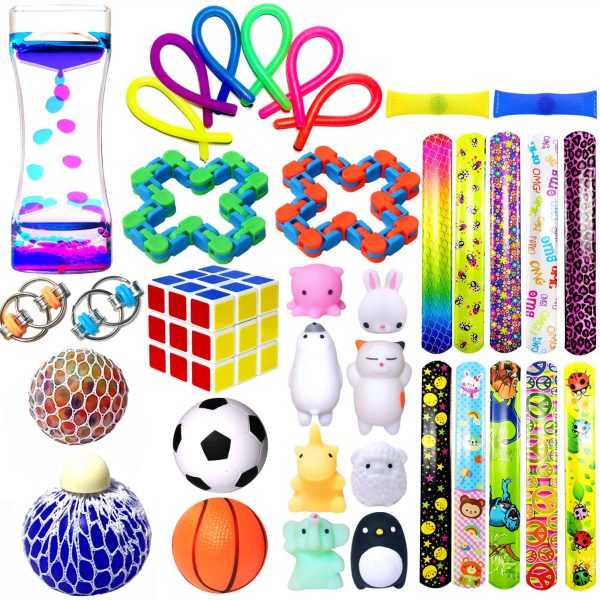 fidget toys pressure reduction toy suit party small gift toy bag Rubik's Cube oil leakage grape ball - Image 4