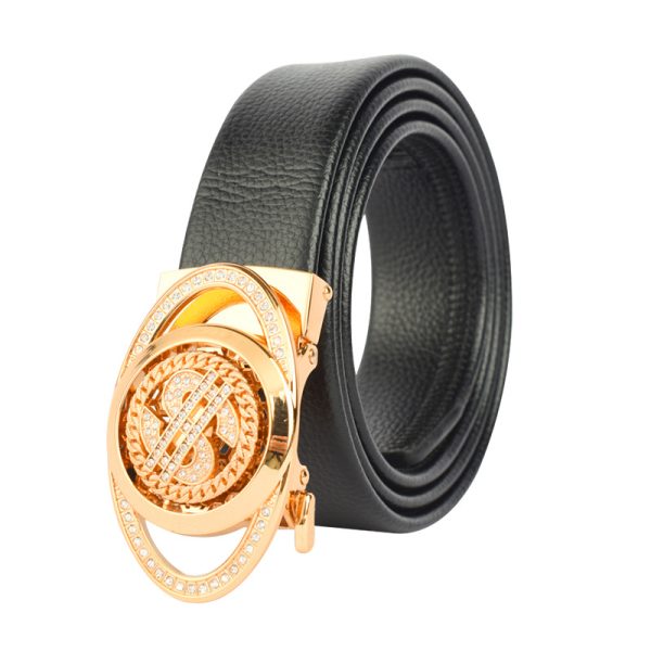 Summer alloy automatic buckle belt men's business casual pants belt new high-end personality fashion belt - Image 5