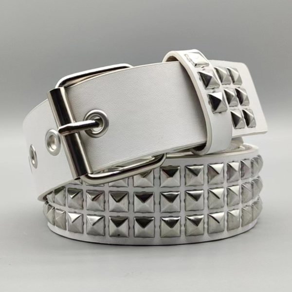 European and American square bead Pyramid Belt punk rock wind y2g Rivet Belt personality belt Millennium hot girl - Image 7